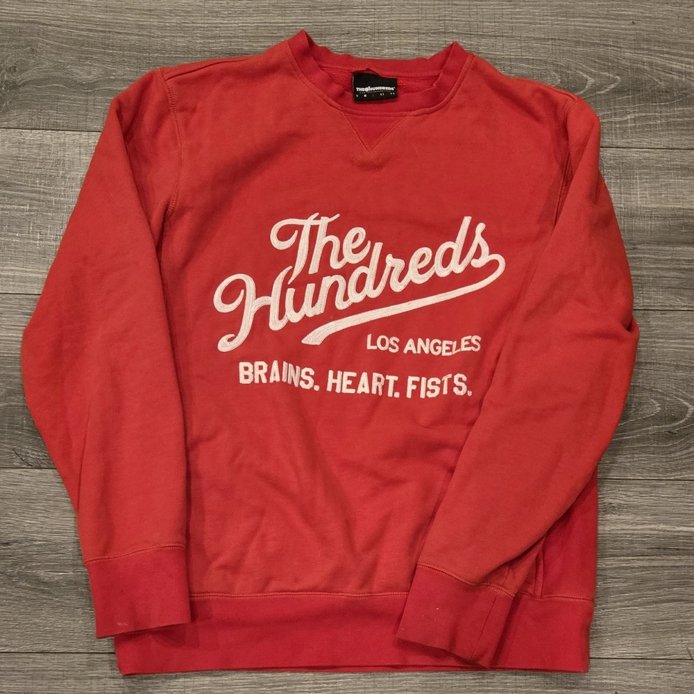 The Hundreds Red Crewneck Sweatshirt Men’s Large Los Angeles Streetwear.